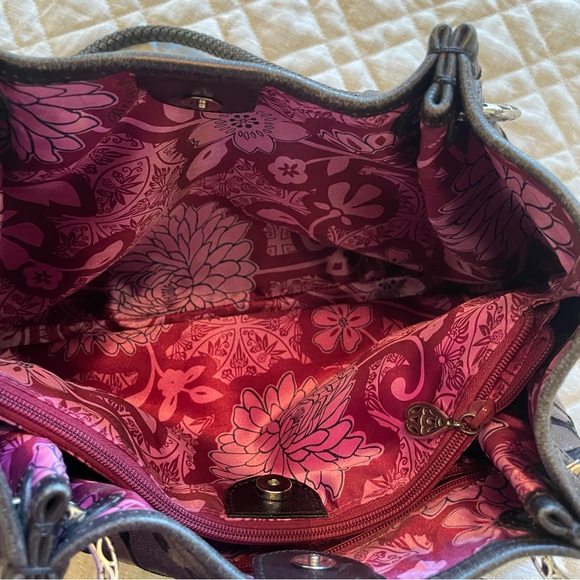 Brighton Valencia Pewter and Black Floral Embroidered Bag - Picture 6 of 16